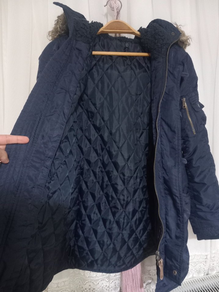 Erkek  Lacivert  Kaban - Görsel 4