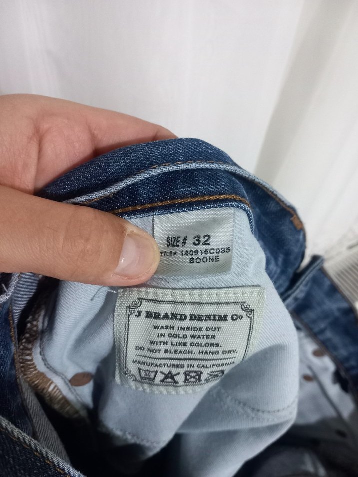 Düğmeli Lacivert Erkek Denim Pantolon - Görsel 5