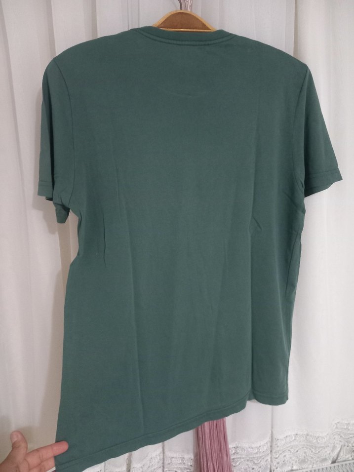 Erkek Gri Basic Bisiklet Yaka Tişört - Görsel 2