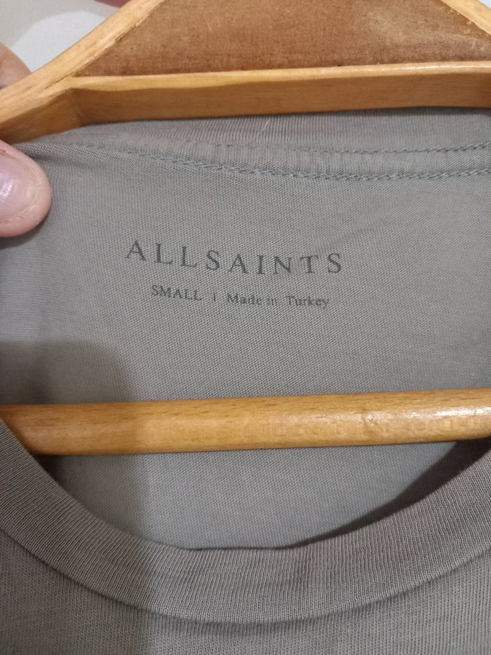 Erkek Gri Kısa Kollu Keten Tişört - Görsel 4