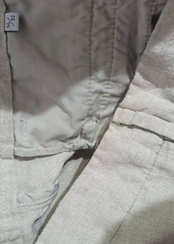 Bej Regular Fit Keten Erkek Pantolon - Görsel 5