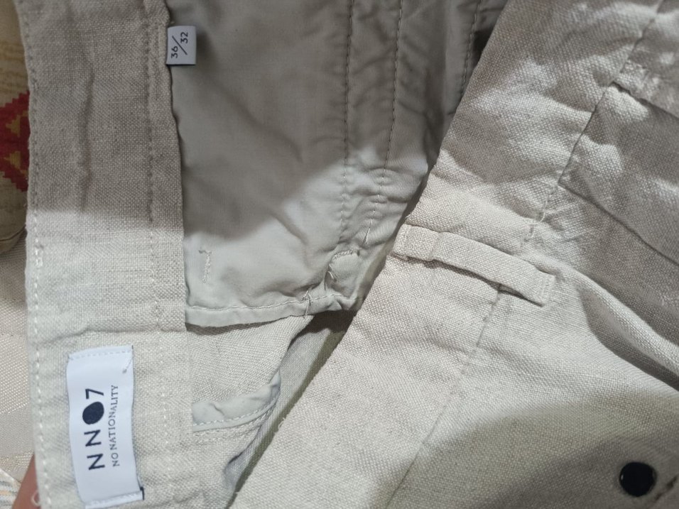 Bej Regular Fit Keten Erkek Pantolon - Görsel 5