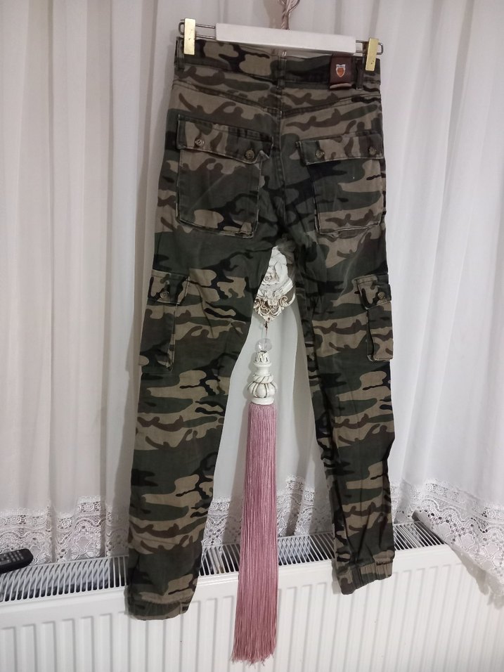 Erkek Kamuflaj Desenli Rahat Kesim jeans Pantolon - Görsel 3