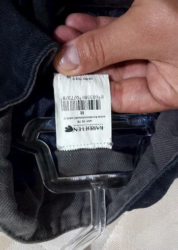 Siyah Gri Denim Erkek Biker Yelek - Görsel 5