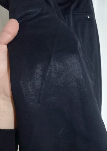 Düğmeli Siyah Erkek Ofis Pantolonu - Görsel 5