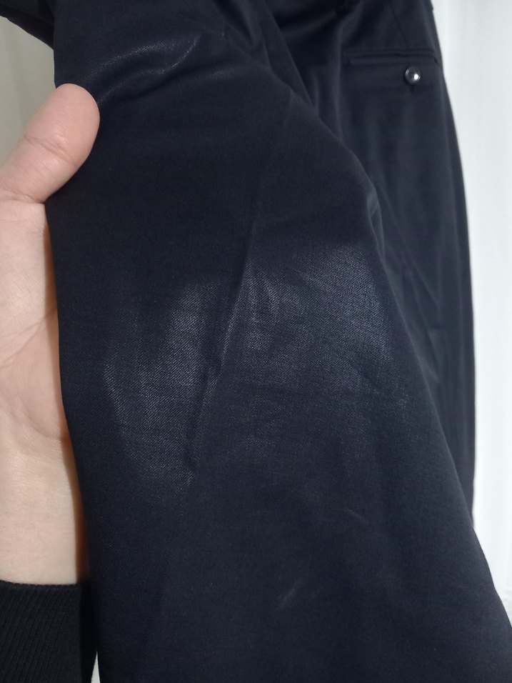 Düğmeli Siyah Erkek Ofis Pantolonu - Görsel 5