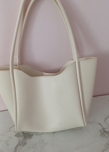 bej çıt çıtlı kol çantası - Görsel 2