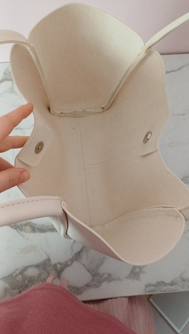 bej çıt çıtlı kol çantası - Görsel 3