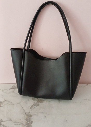 Siyah Deri Kadın Çanta - Görsel 2