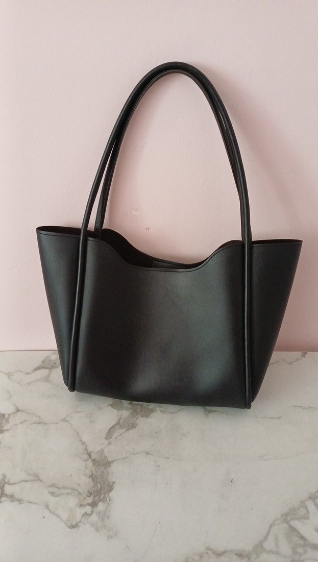 Siyah Deri Kadın Çanta - Görsel 2