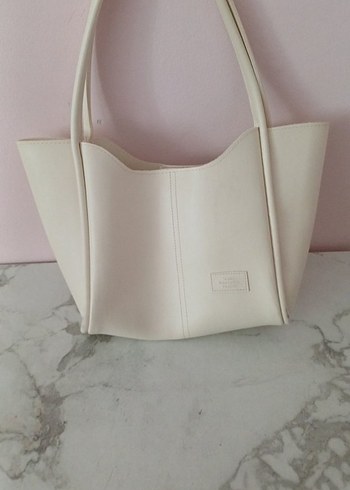 çıtçıtlı kol çantası (2 adet siyah ve bej) - Görsel 4