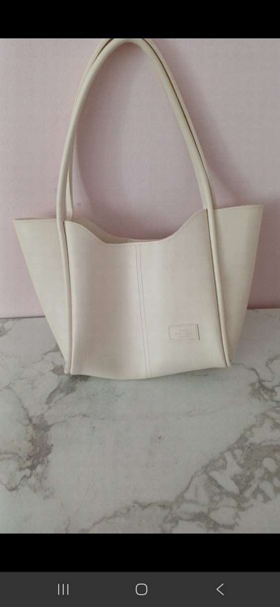 çıtçıtlı kol çantası (2 adet siyah ve bej) - Görsel 4