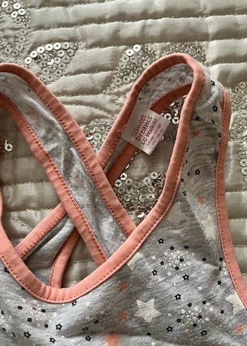 Kız Çocuk Gri Askılı Dantel Elbise - Görsel 3