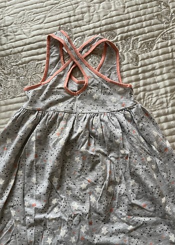 Kız Çocuk Gri Askılı Dantel Elbise - Görsel 2