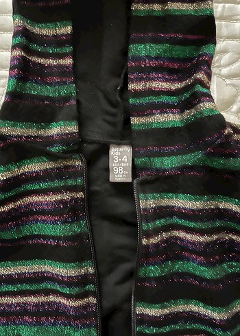 Kapüşonlu Fermuarlı Çok Renkli hırka - Görsel 2