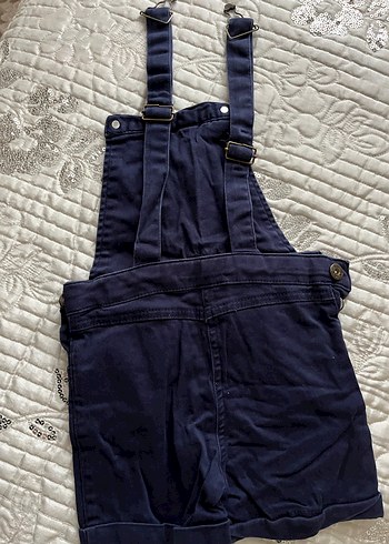 Nakışlı Lacivert Kız Kot Tulum - Görsel 2