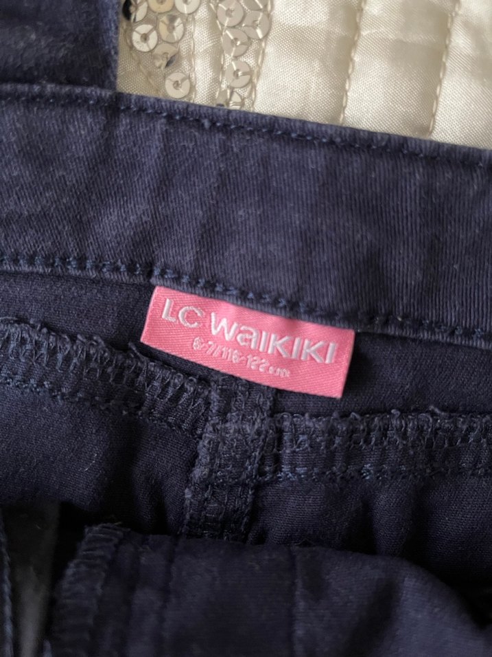 Nakışlı Lacivert Kız Kot Tulum - Görsel 4