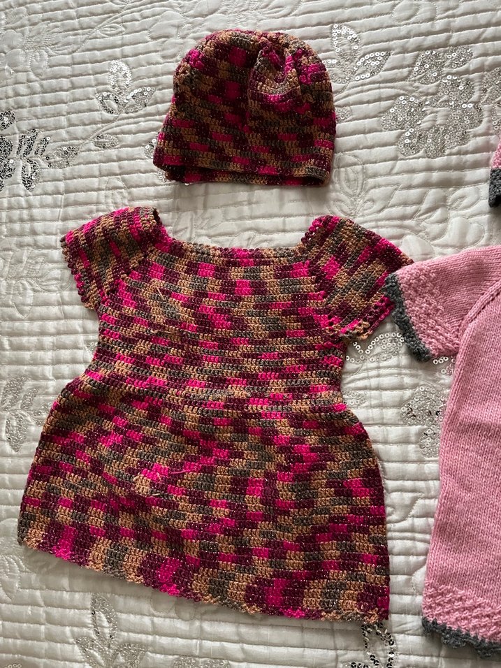 Kız Çocuk Örgü Bohem Yelek ve Hırka Seti - Görsel 2