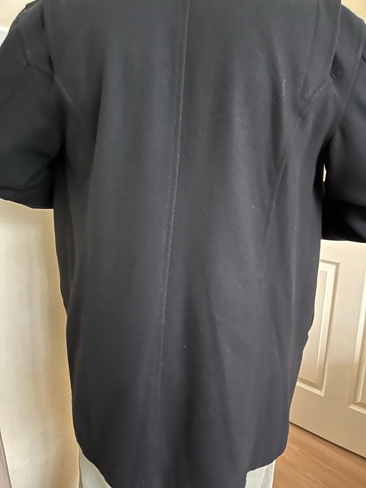 Düğmeli Siyah Erkek Kaban, Regular Fit - Görsel 3