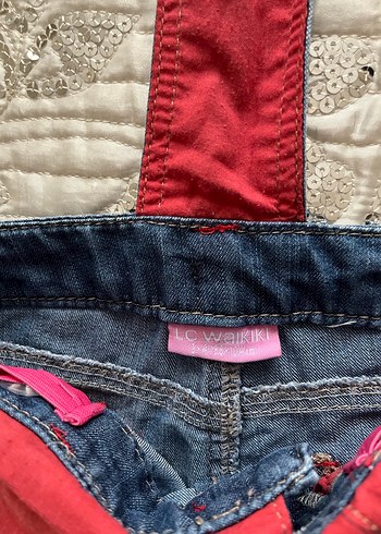 Kız Çocuk Nakışlı Kot Salopet - Görsel 4