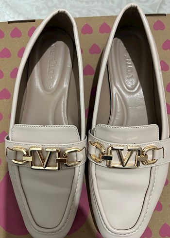 Şık Bej Tokalı Blok Topuk Kadın Babet 39 Numara  Kargo Bedava - Görsel 2