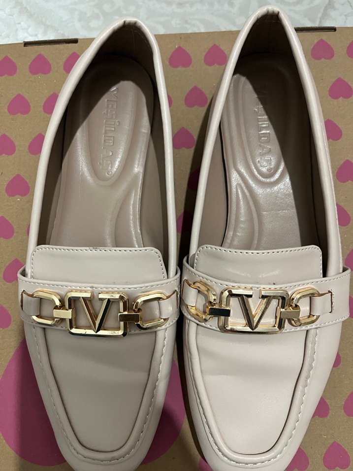 Şık Bej Tokalı Blok Topuk Kadın Babet 39 Numara  Kargo Bedava - Görsel 2