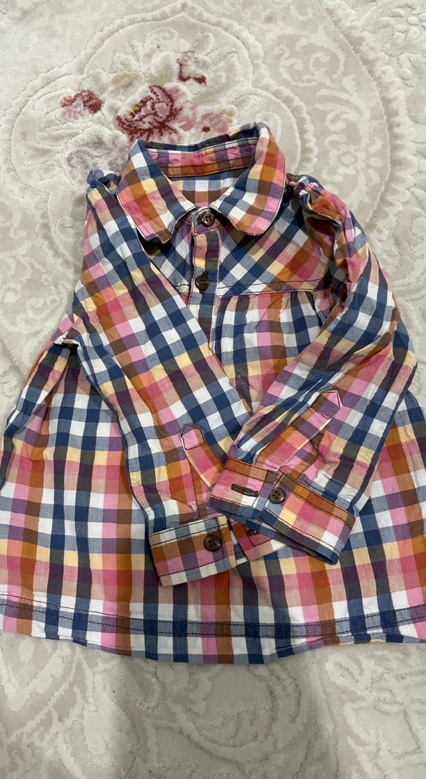 Renkli Ekose Desenli Erkek Çocuk Gömlek - Görsel 3