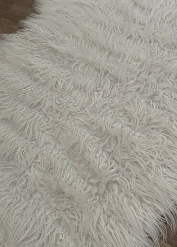 Bohem Beyaz Peluş Halı - Görsel 5