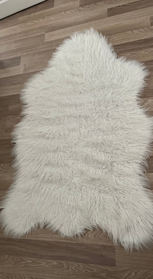 Bohem Beyaz Peluş Halı - Görsel 3