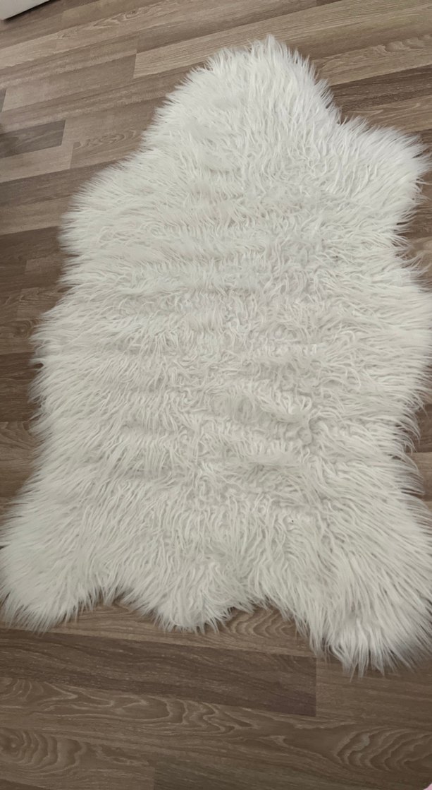 Bohem Beyaz Peluş Halı - Görsel 4