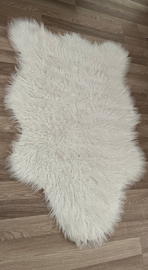 Bohem Beyaz Peluş Halı - Görsel 2