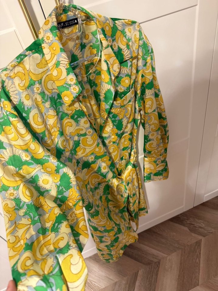 Zara saten elbise - Görsel 4