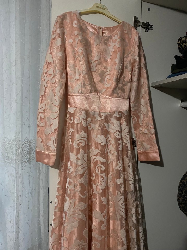 Parlak Pembe Uzun Bohem Kadın Elbisesi 38-40 - Görsel 2