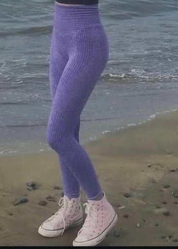 Mor Örgü Kız Tayt - Görsel 2