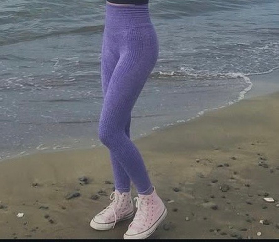 Mor Örgü Kız Tayt - Görsel 2