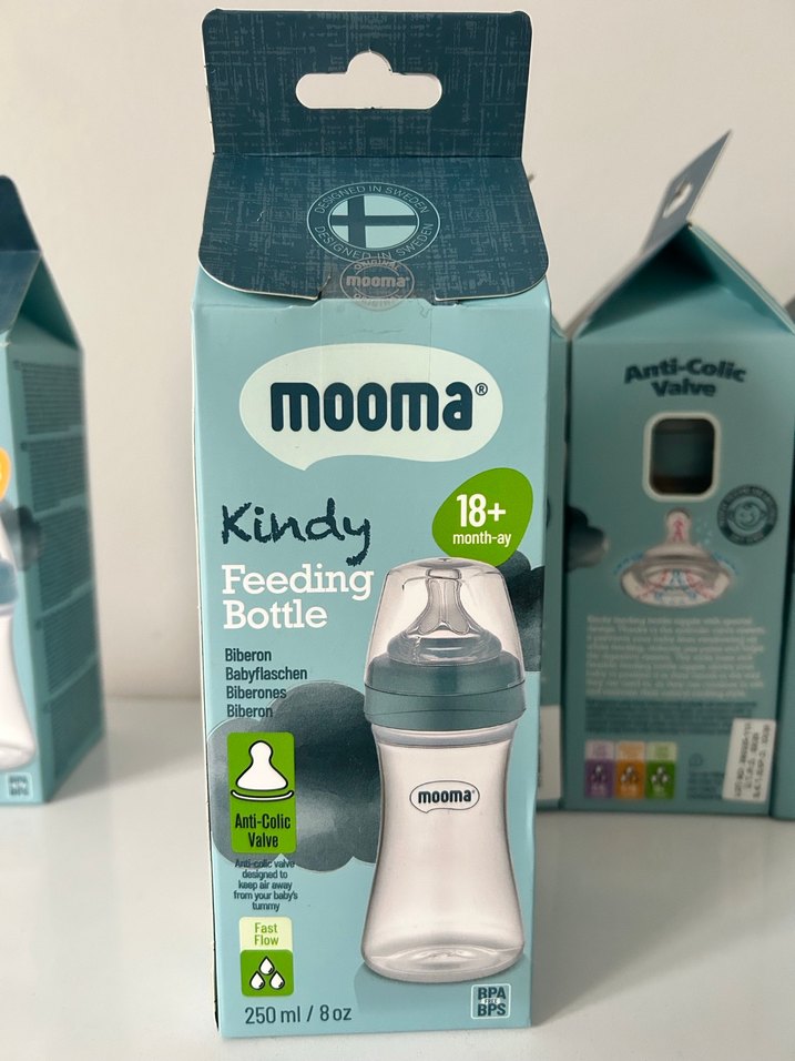 Mooma Kindy 250 ml Gri Bebek Biberonu - Görsel 4