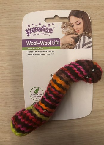 Yün Kurtçuk Kedi Oyuncağı Kedi Otlu - Görsel 2