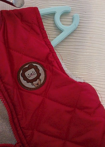 kız çocuk fermuarlı içi polarlı baskılı Sıfır ürün yelek - Görsel 2