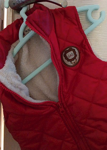 kız çocuk fermuarlı içi polarlı baskılı Sıfır ürün yelek - Görsel 3