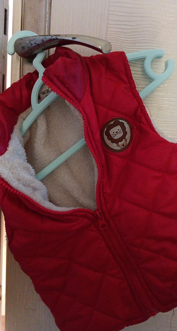 kız çocuk fermuarlı içi polarlı baskılı Sıfır ürün yelek - Görsel 3