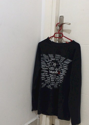 uzun kollu sweatshirt baskılı - Görsel 3