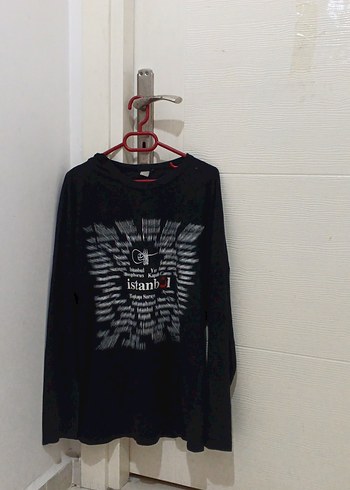 uzun kollu baskılı sweatshirt - Görsel 3