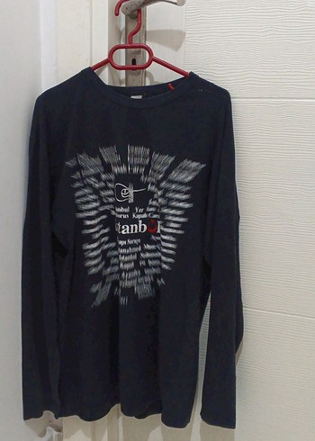 uzun kollu baskılı sweatshirt - Görsel 4