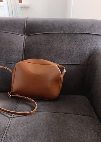 Sıfır ürün %50 indirimli Koyu Bej Deri Kadın Çanta - Görsel 4