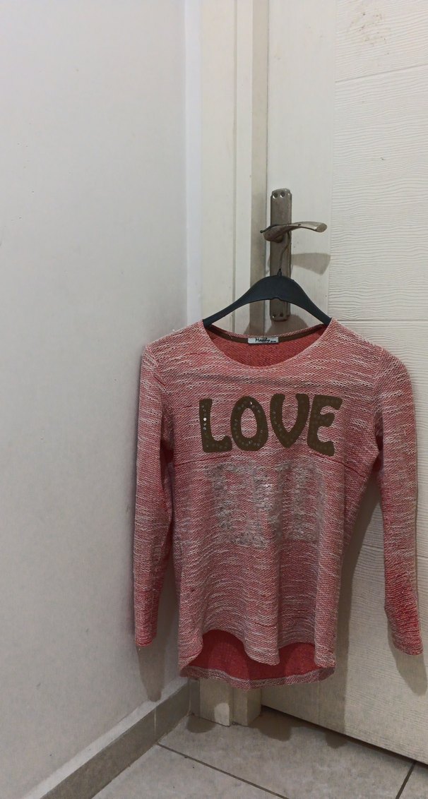 Renkli Desenli Kadın Triko Kazak - Görsel 2