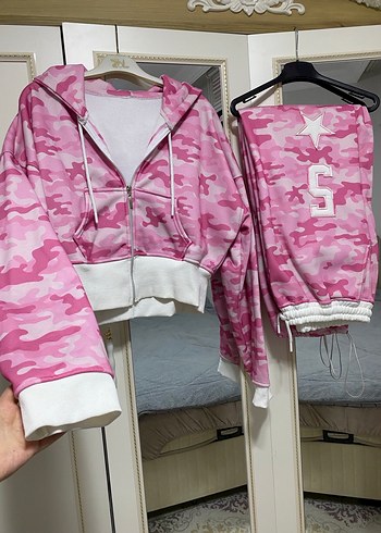 Pembe Kamuflaj Eşofman Takımı - Görsel 2