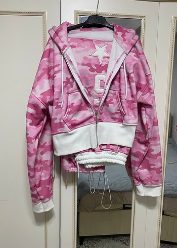 Pembe Kamuflaj Eşofman Takımı - Görsel 6