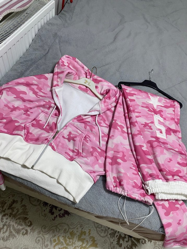 Pembe Kamuflaj Eşofman Takımı - Görsel 5