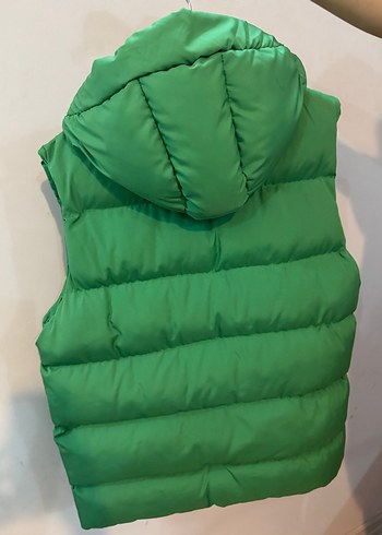 Yeşil Şişme Fermuarlı Kadın Yelek - Görsel 2