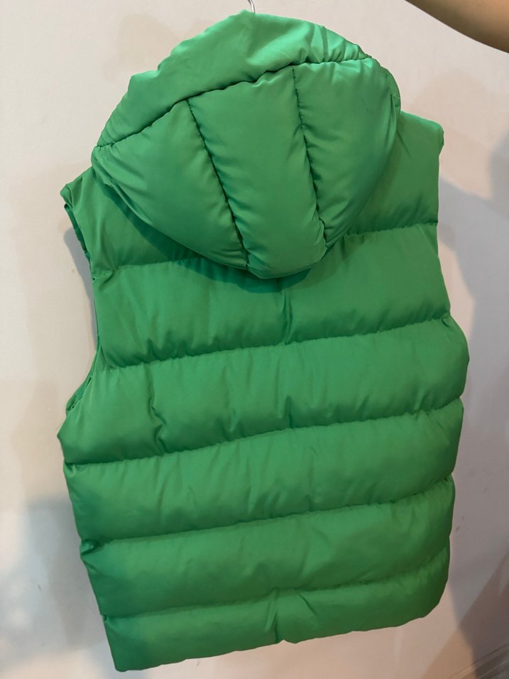 Yeşil Şişme Fermuarlı Kadın Yelek - Görsel 2